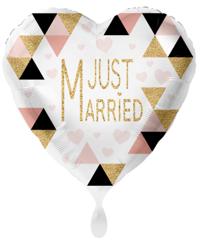 Folienballon - Just Married, Modern - ø 43cm